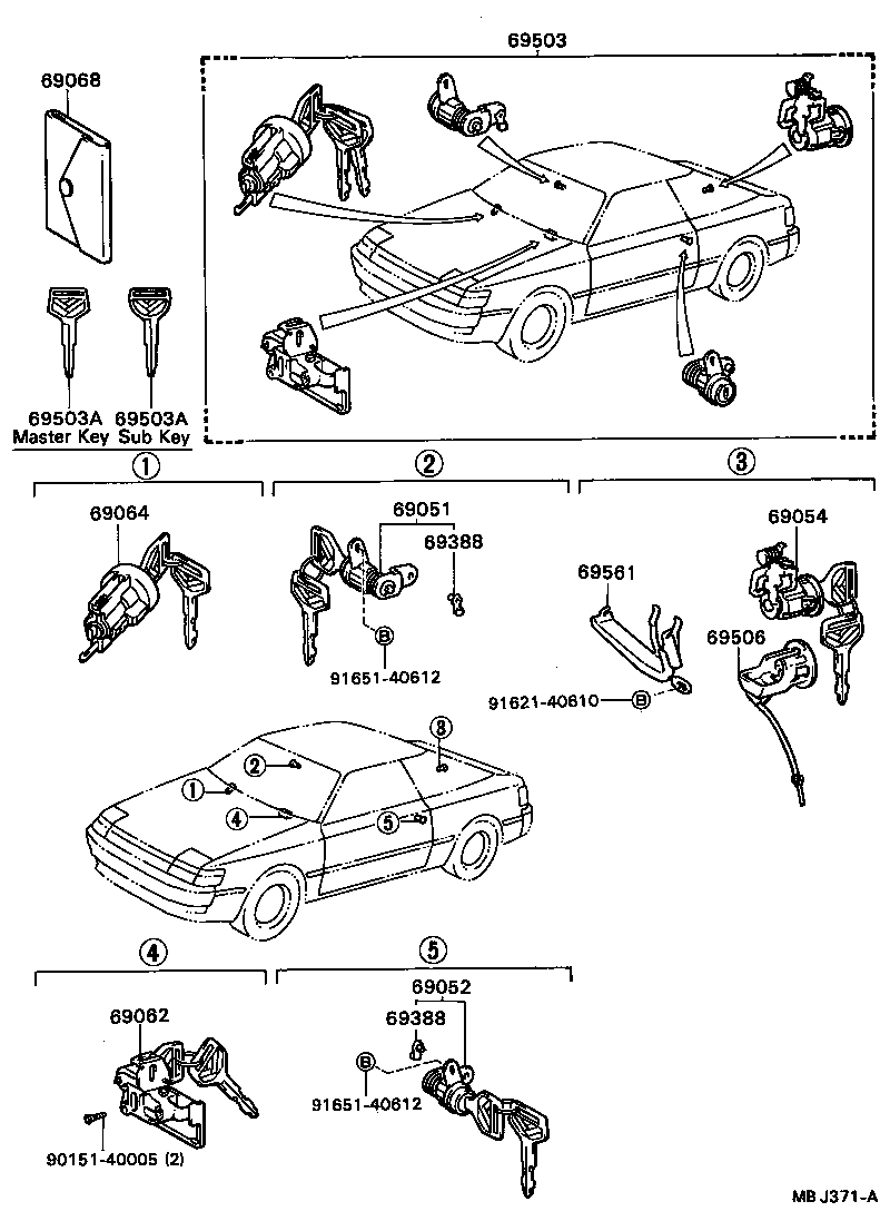  CELICA |  LOCK CYLINDER SET