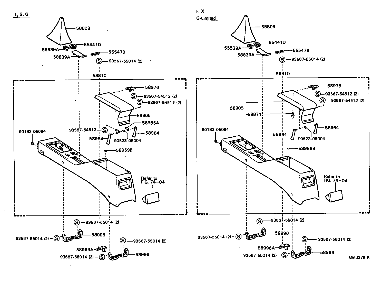  CARINA ED |  CONSOLE BOX BRACKET