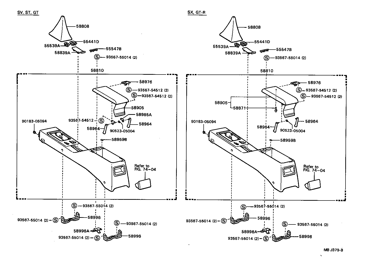  CELICA |  CONSOLE BOX BRACKET