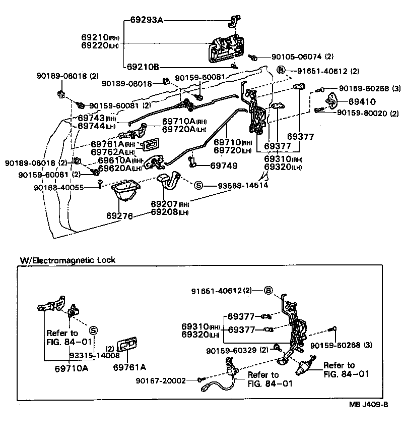  CELICA |  FRONT DOOR LOCK HANDLE
