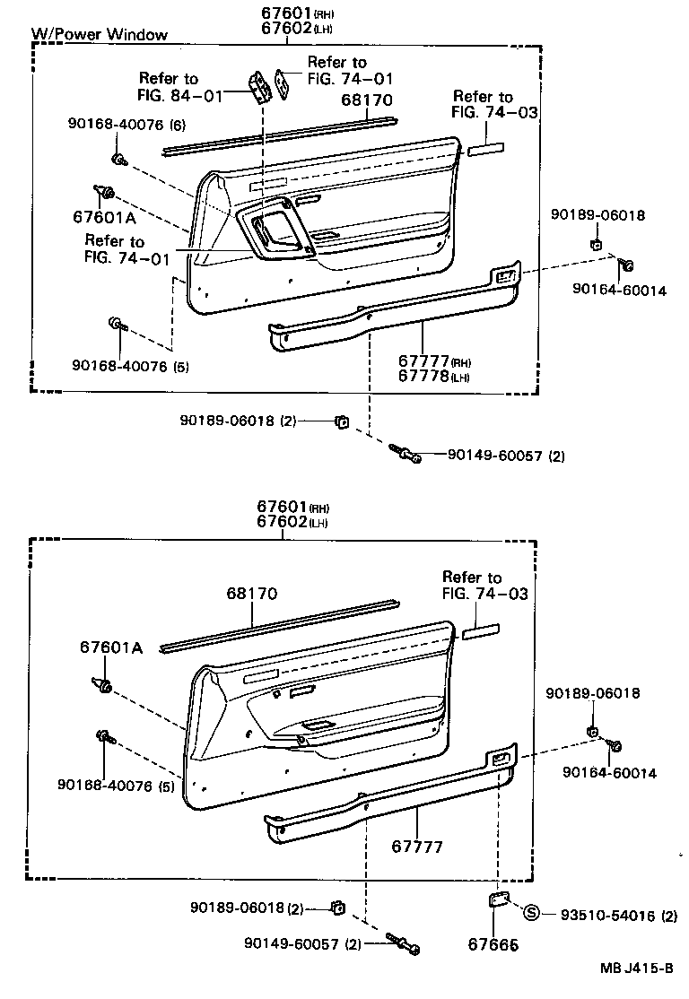  CELICA |  FRONT DOOR PANEL GLASS