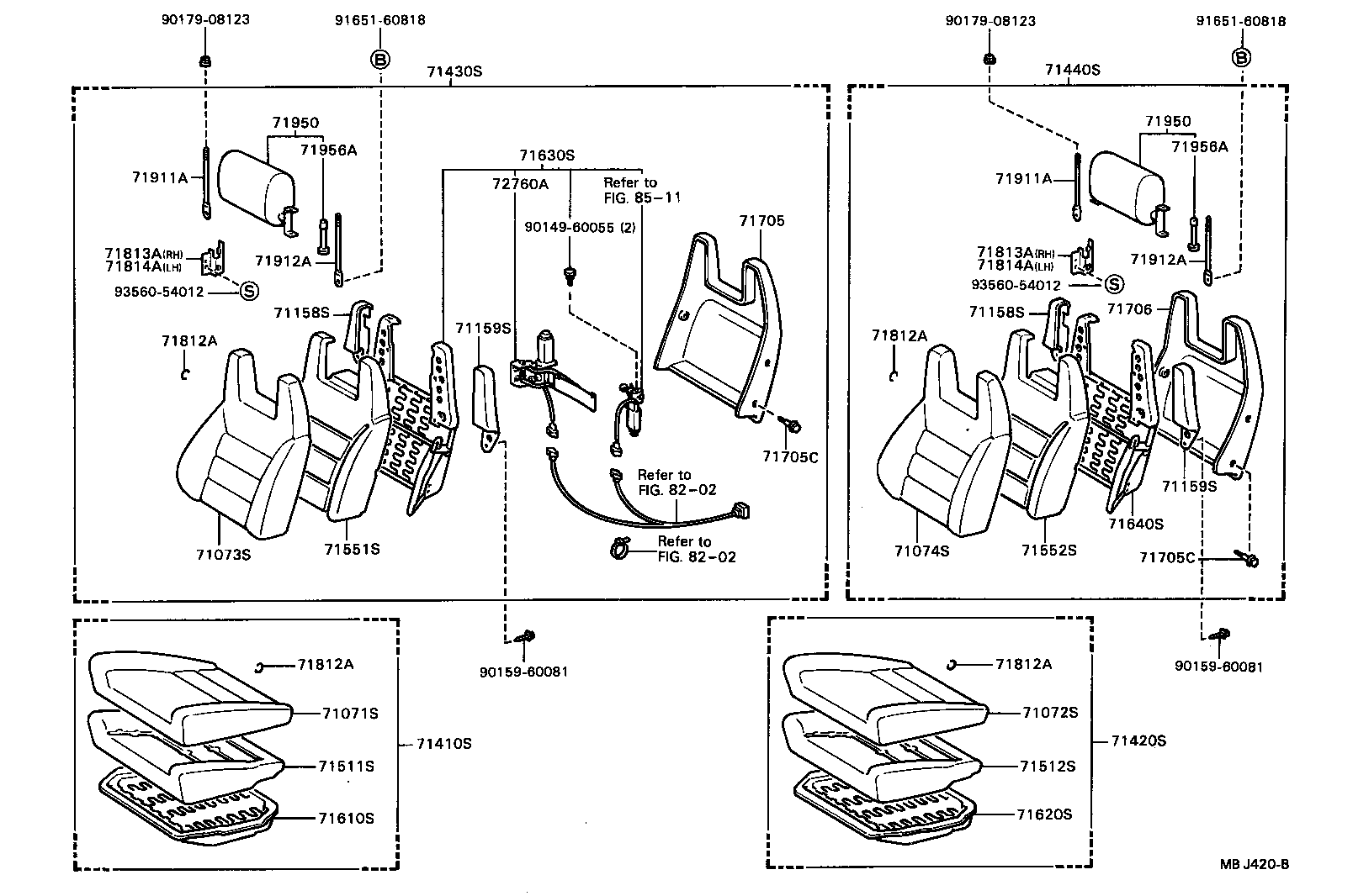  CELICA |  FRONT SEAT SEAT TRACK