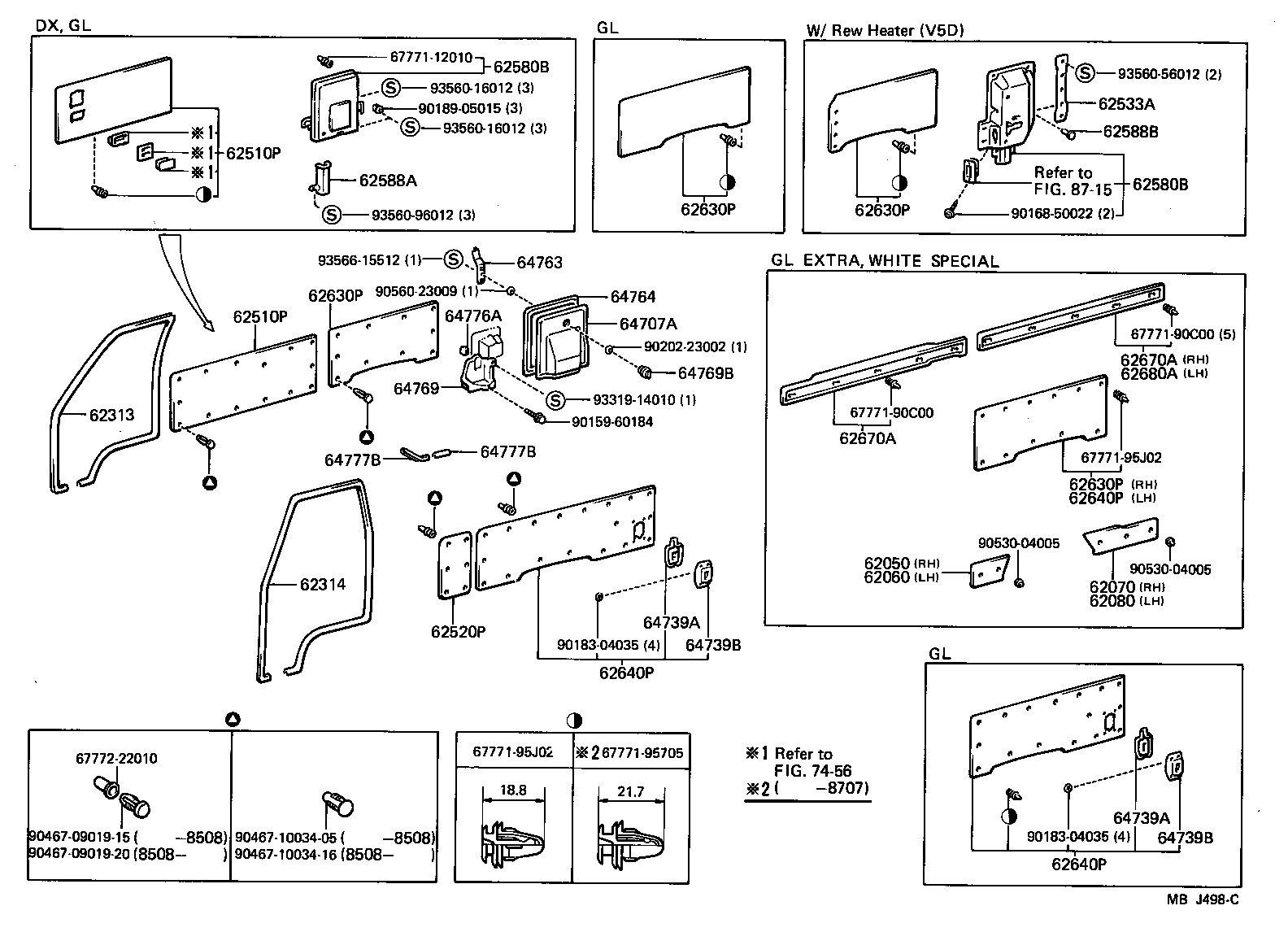  HIACE VAN WAGON |  INSIDE TRIM BOARD