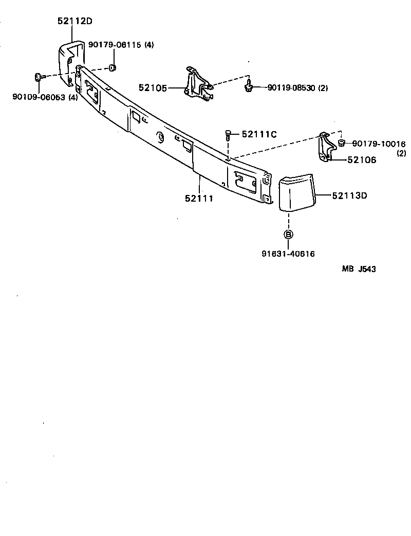  TOYOACE DYNA |  FRONT BUMPER BUMPER STAY