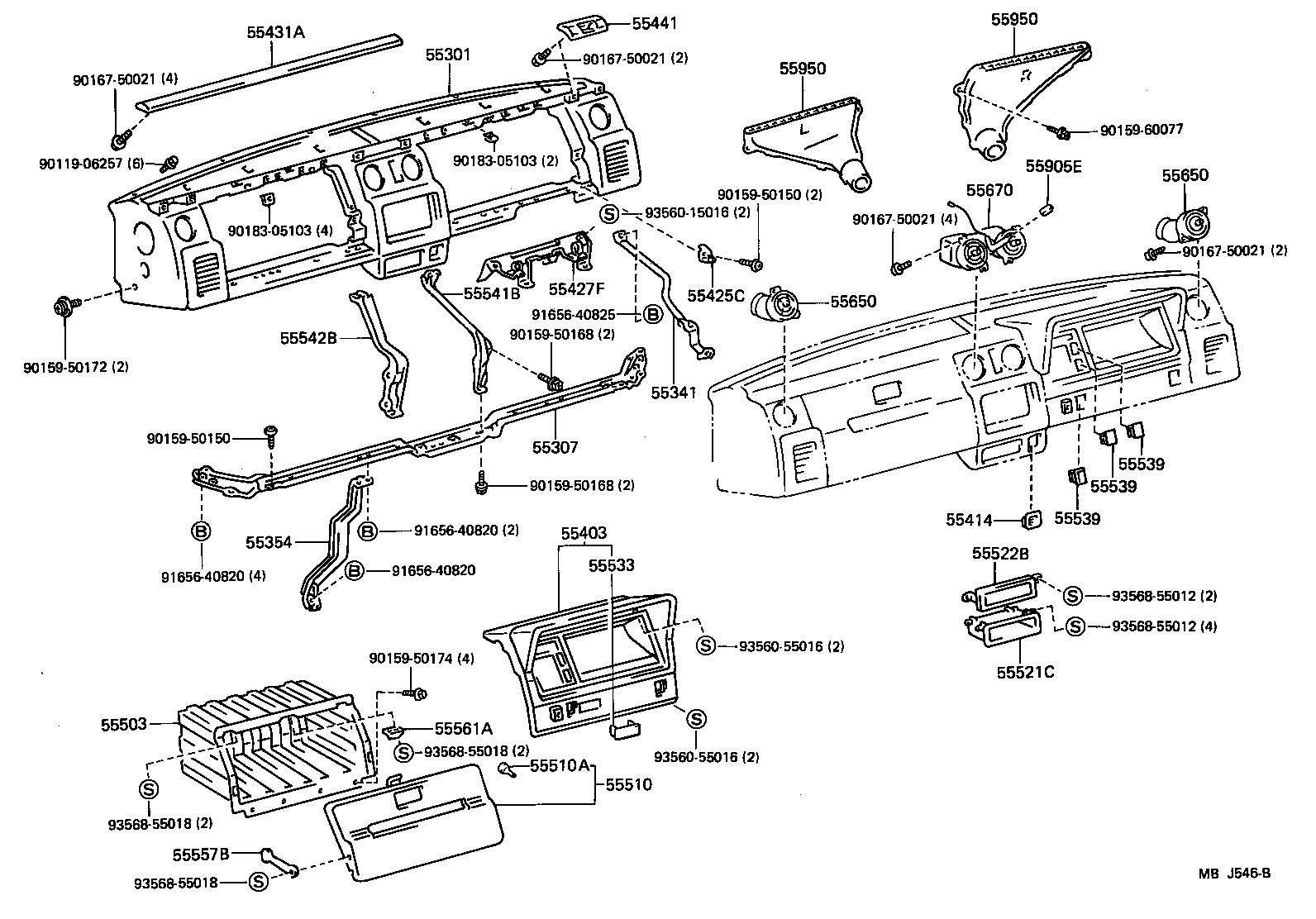  TOYOACE DYNA |  INSTRUMENT PANEL GLOVE COMPARTMENT