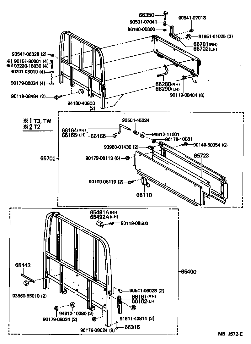  TOYOACE DYNA |  REAR BODY GUARD FRAME TAIL GATE