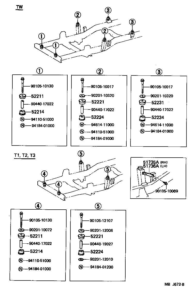  HIACE TRUCK |  CAB MOUNTING BODY MOUNTING