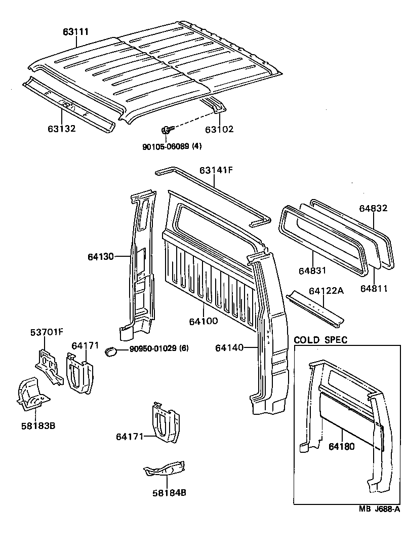  HIACE TRUCK |  ROOF PANEL BACK PANEL