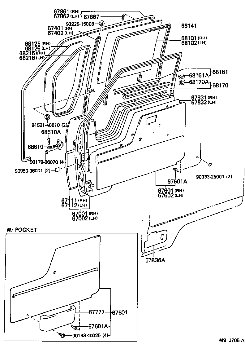  HIACE TRUCK |  FRONT DOOR PANEL GLASS