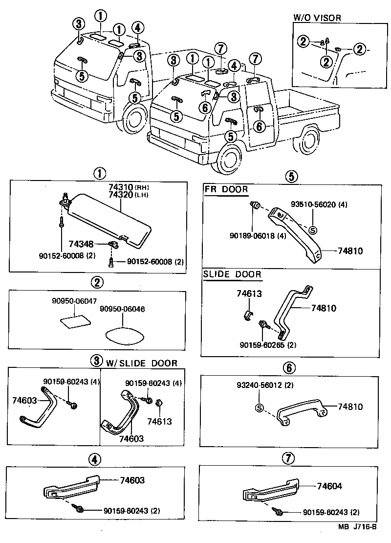  HIACE TRUCK |  ARMREST VISOR