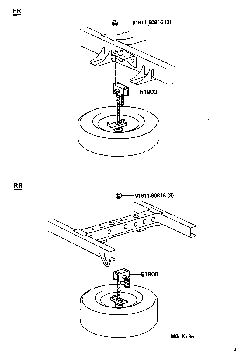  HIACE TRUCK |  SPARE WHEEL CARRIER