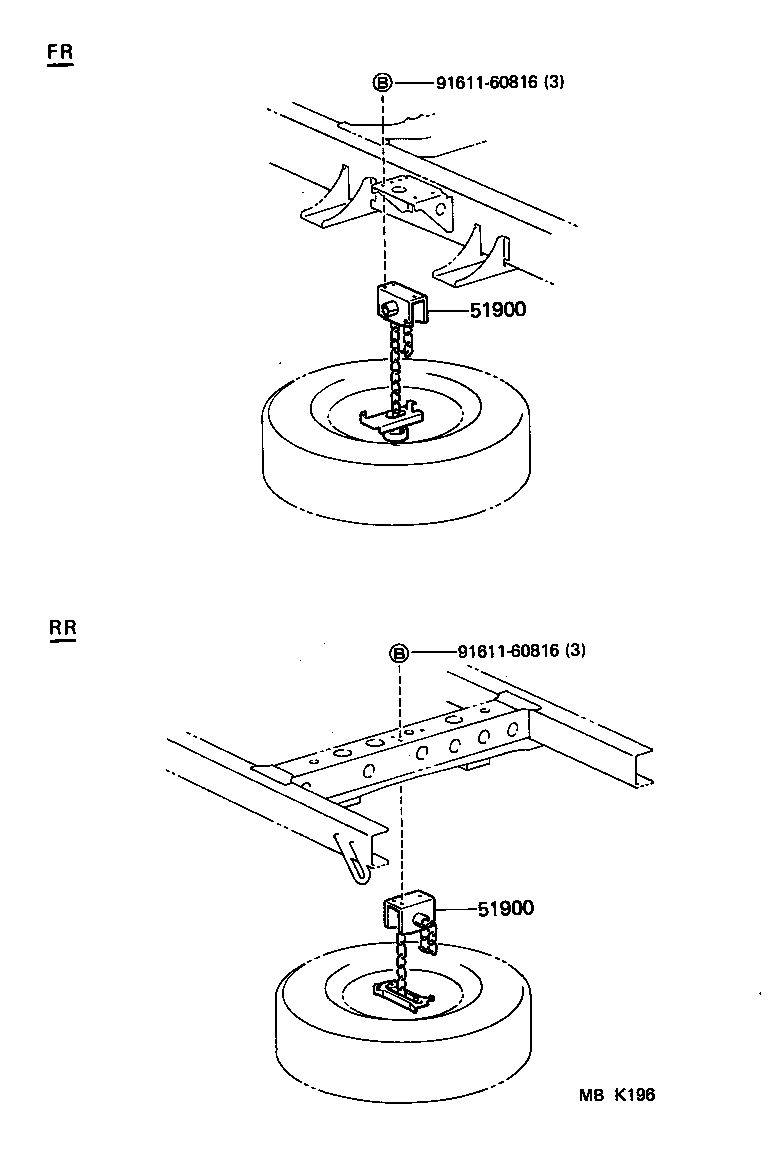  HIACE TRUCK |  SPARE WHEEL CARRIER
