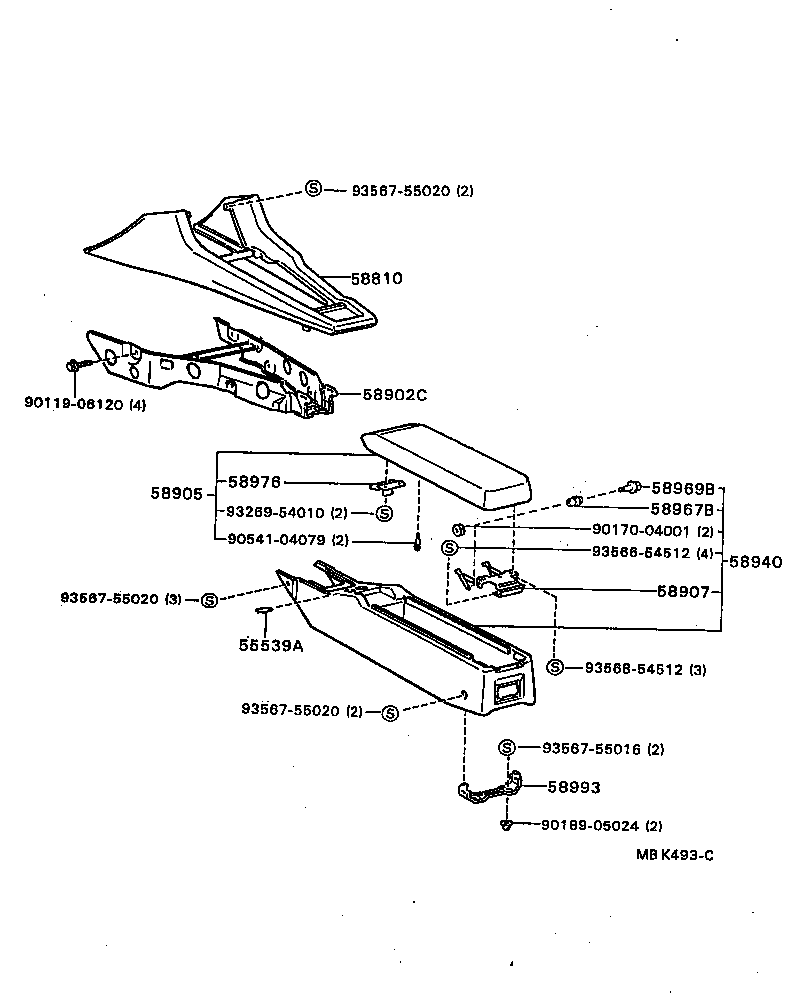  SOARER |  CONSOLE BOX BRACKET