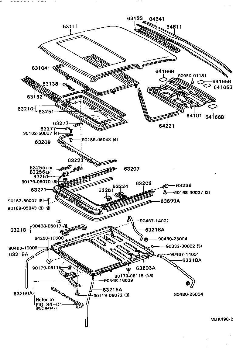  SOARER |  ROOF PANEL BACK WINDOW GLASS