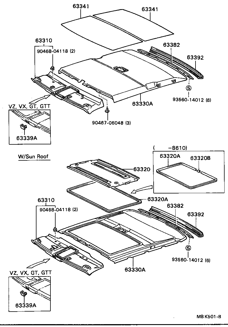  SOARER |  ROOF HEADLINING SILENCER PAD