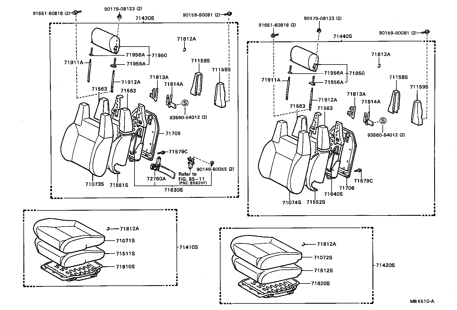  SOARER |  FRONT SEAT SEAT TRACK