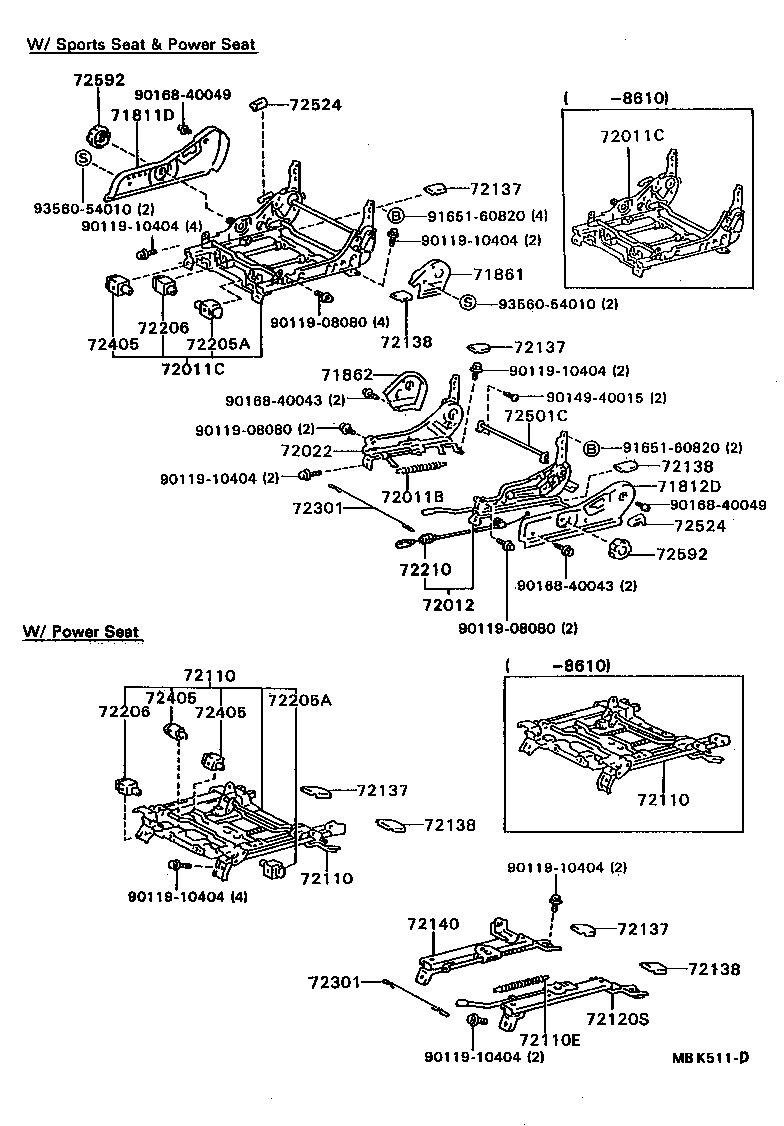  SOARER |  FRONT SEAT SEAT TRACK