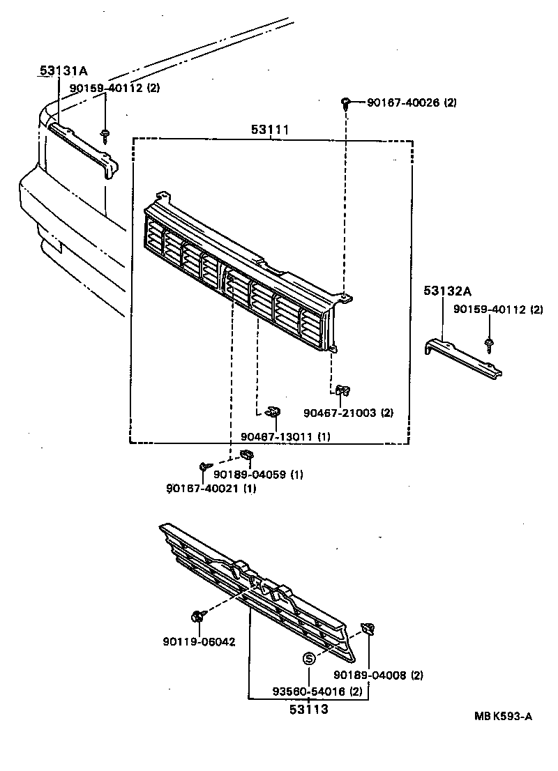  CARINA FF |  RADIATOR GRILLE