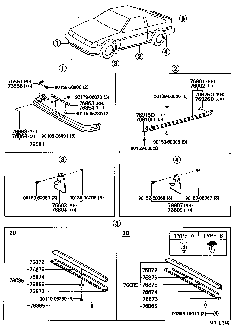  SPRINTER TRUENO |  MUDGUARD SPOILER