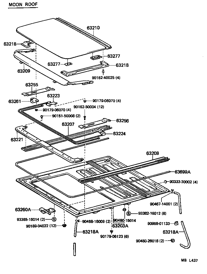  CROWN |  ROOF PANEL BACK WINDOW GLASS