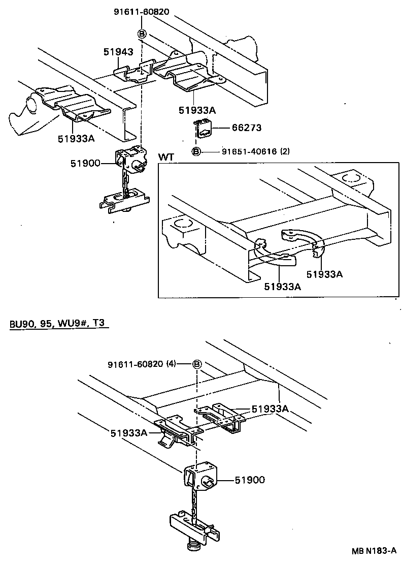  DYNA TOYOACE |  SPARE WHEEL CARRIER