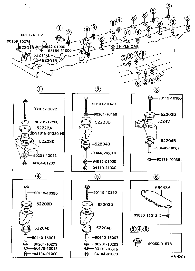  DYNA TOYOACE |  CAB MOUNTING BODY MOUNTING