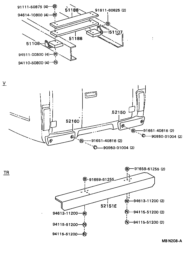  DYNA TOYOACE |  REAR BUMPER BUMPER STAY