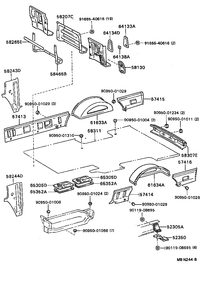  DYNA TOYOACE |  REAR FLOOR PANEL REAR FLOOR MEMBER