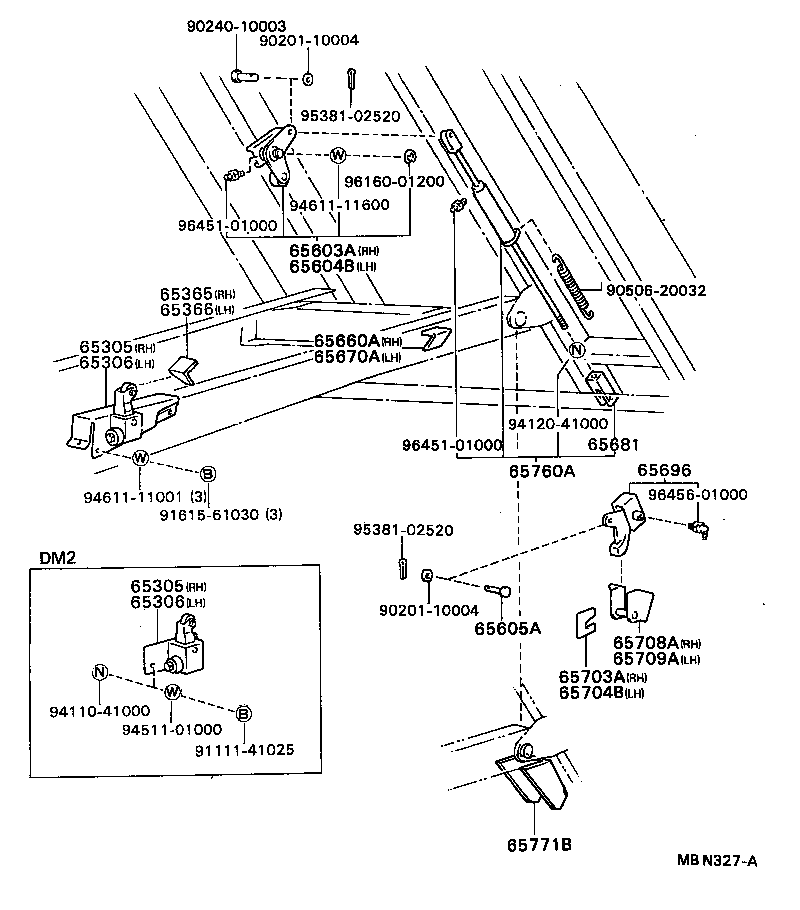  DYNA TOYOACE |  REAR BODY SIDE GATE LOCK TAIL GATE LOCK