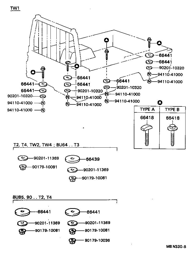  DYNA TOYOACE |  REAR BODY MOUNTING