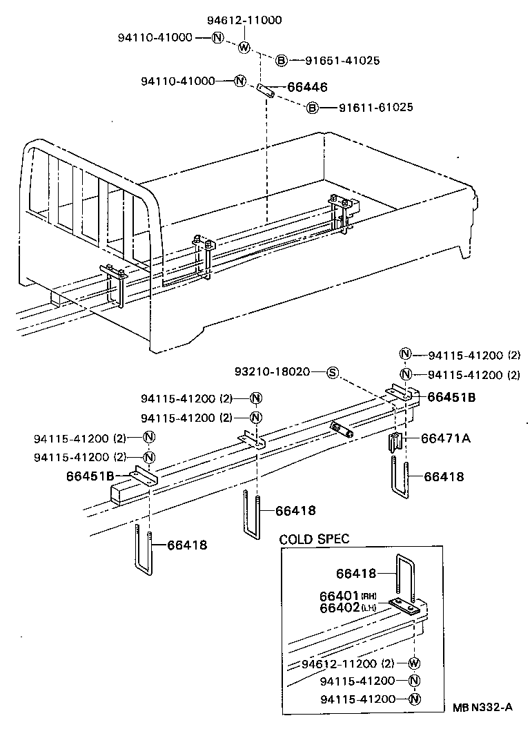  DYNA TOYOACE |  REAR BODY MOUNTING