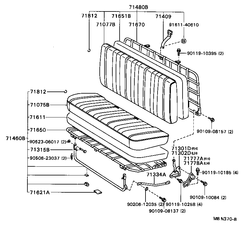  DYNA TOYOACE |  SEAT SEAT TRACK