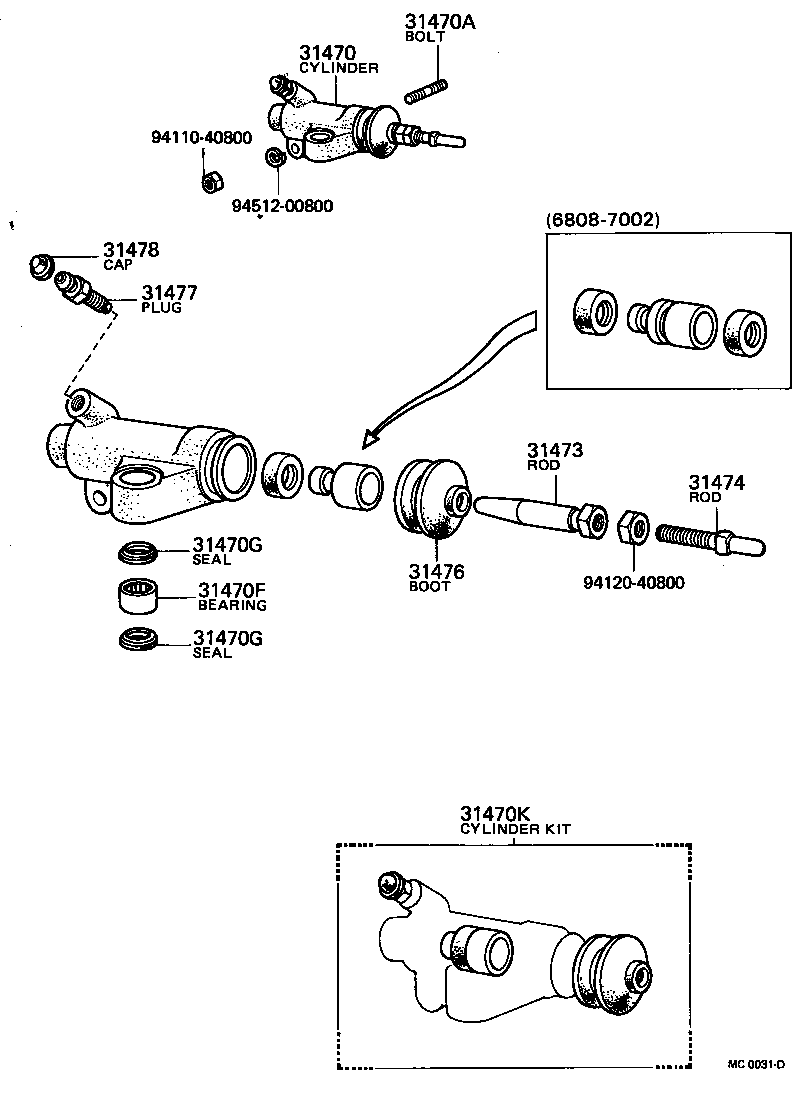  CENTURY |  CLUTCH RELEASE CYLINDER