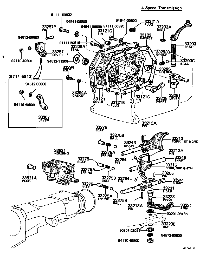  CENTURY |  GEAR SHIFT FORK LEVER SHAFT MTM