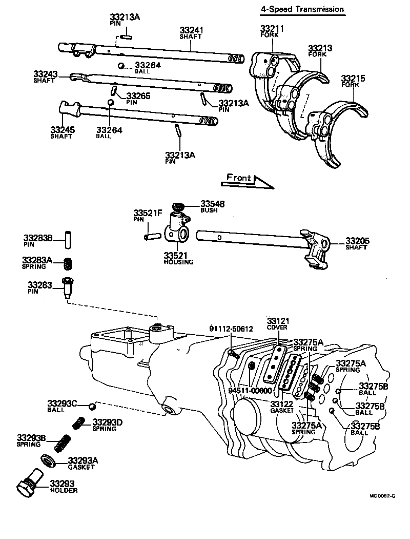  CENTURY |  GEAR SHIFT FORK LEVER SHAFT MTM