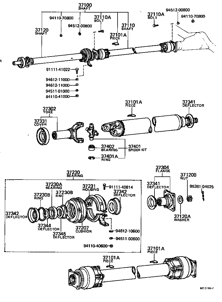  CENTURY |  PROPELLER SHAFT UNIVERSAL JOINT
