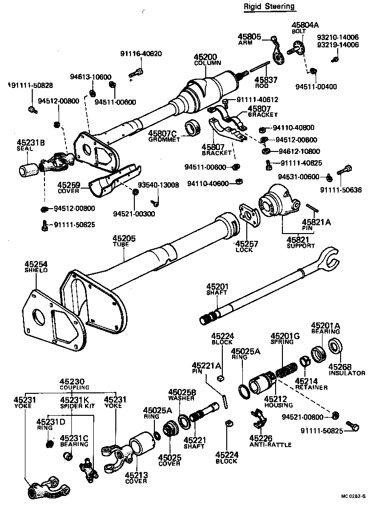  CENTURY |  STEERING COLUMN SHAFT