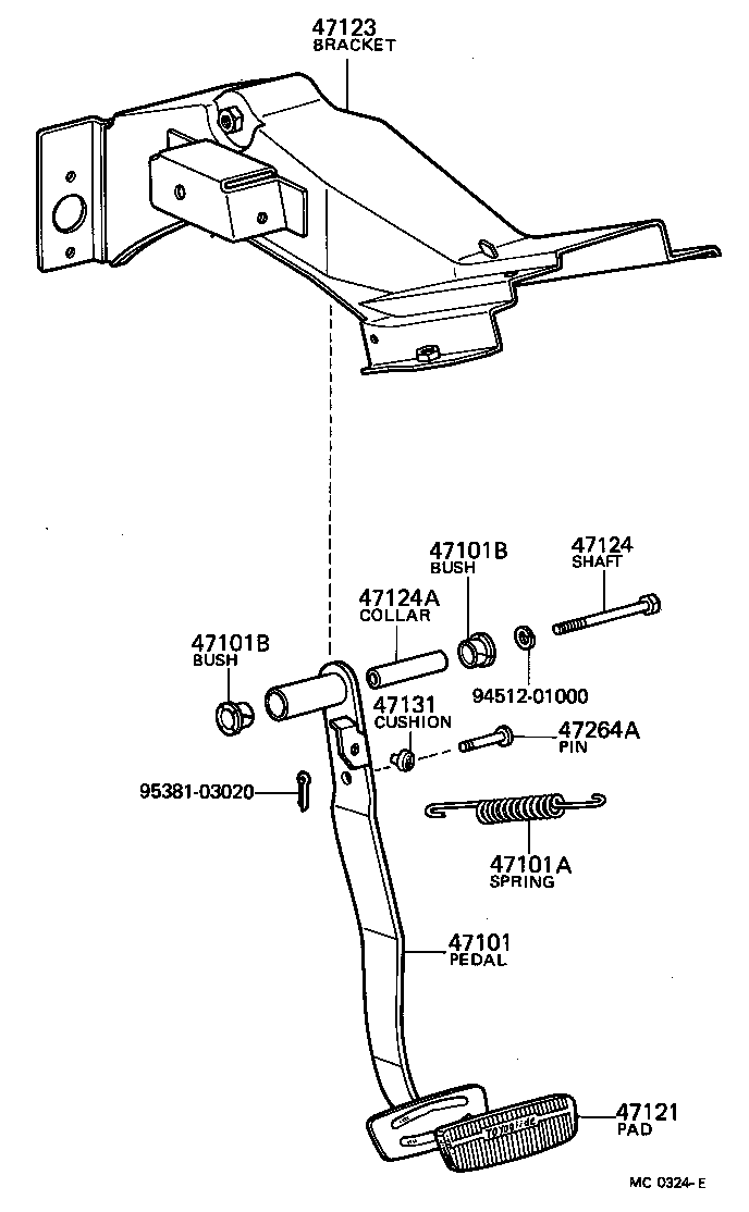  CENTURY |  BRAKE PEDAL BRACKET