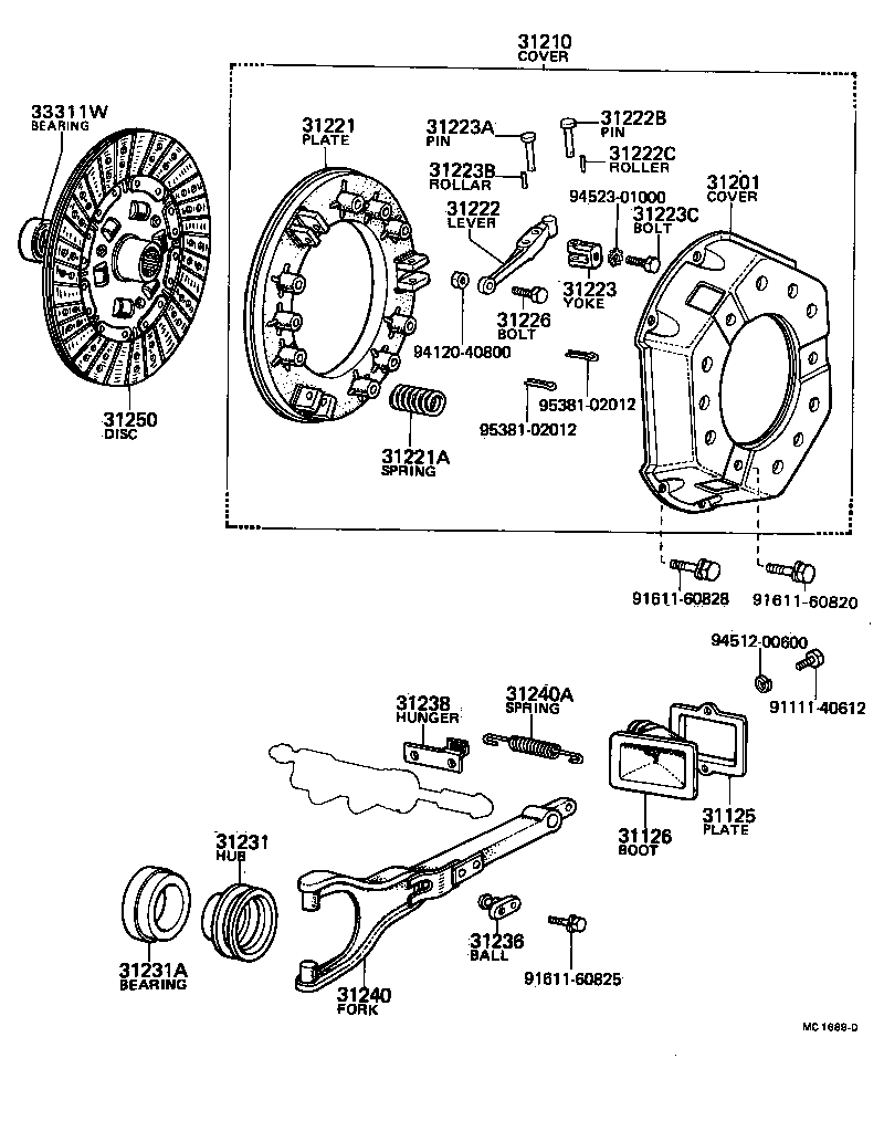 DYNA TOYOACE |  CLUTCH RELEASE FORK