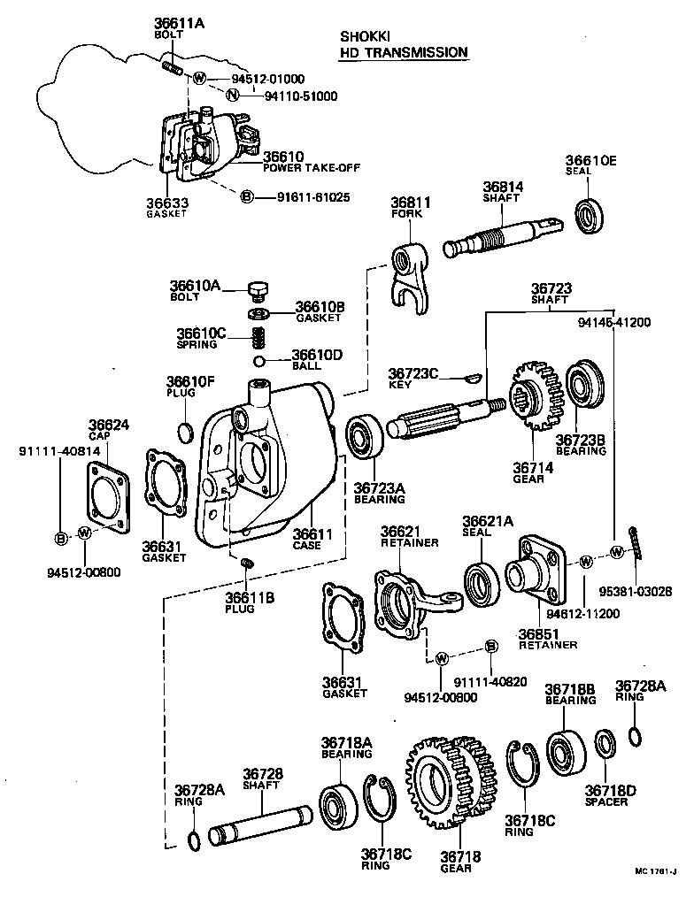  DYNA |  POWER TAKE OFF CASE GEAR