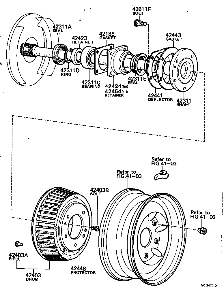  CENTURY |  REAR AXLE SHAFT HUB