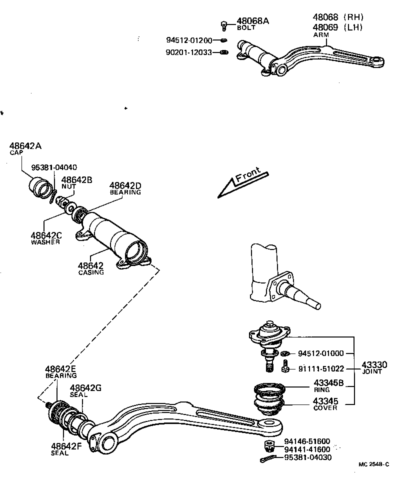 CENTURY |  FRONT AXLE ARM STEERING KNUCKLE