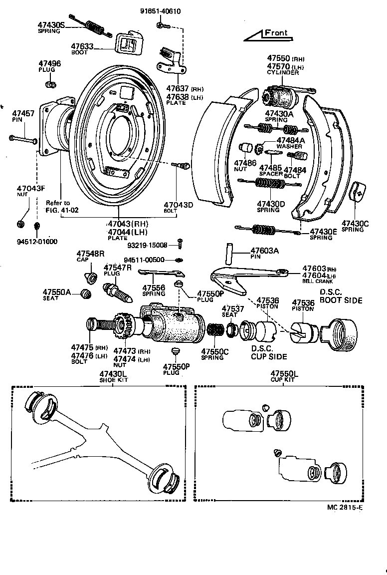 CENTURY |  REAR DRUM BRAKE WHEEL CYLINDER BACKING PLATE