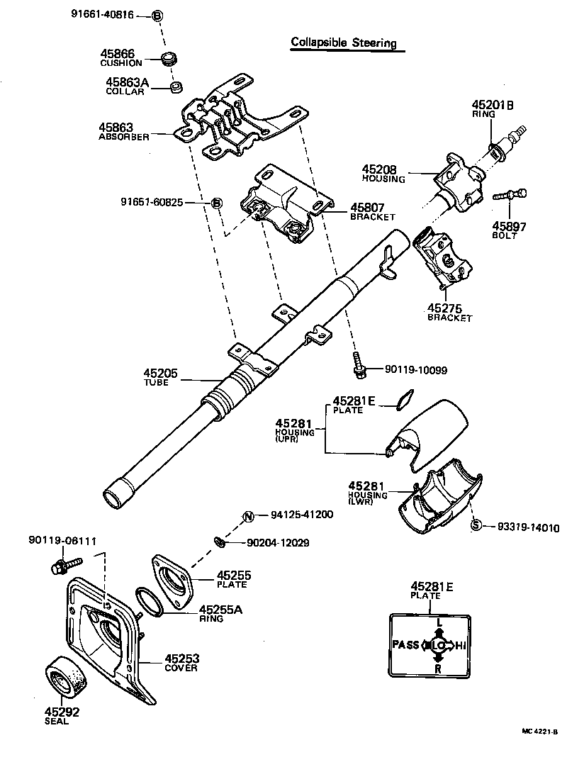  PUBLICA |  STEERING COLUMN SHAFT