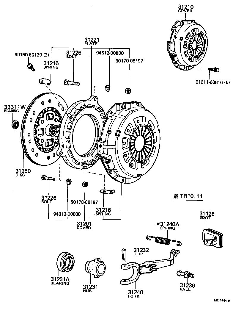  TOWN MASTERACE V WG |  CLUTCH RELEASE FORK