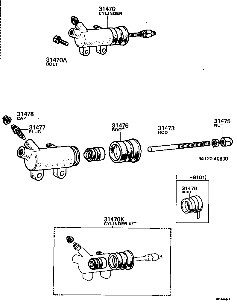  TOWN MASTERACE V WG |  CLUTCH RELEASE CYLINDER