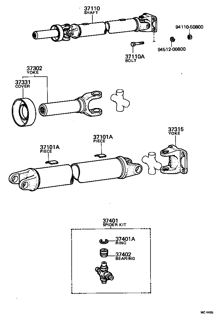  TOWN MASTERACE V WG |  PROPELLER SHAFT UNIVERSAL JOINT