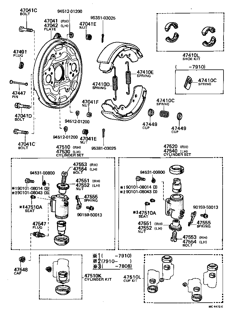 TOWN MASTERACE V WG | FRONT DRUM BRAKE WHEEL CYLINDER BACKING PLATE