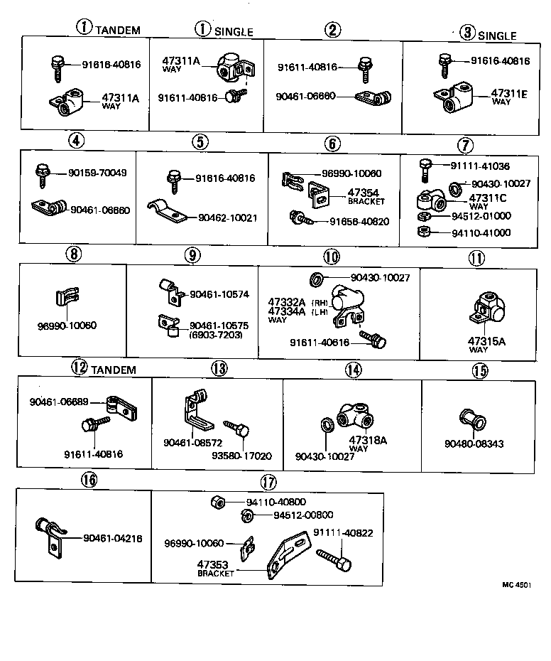  LAND CRUISER VAN |  BRAKE TUBE CLAMP