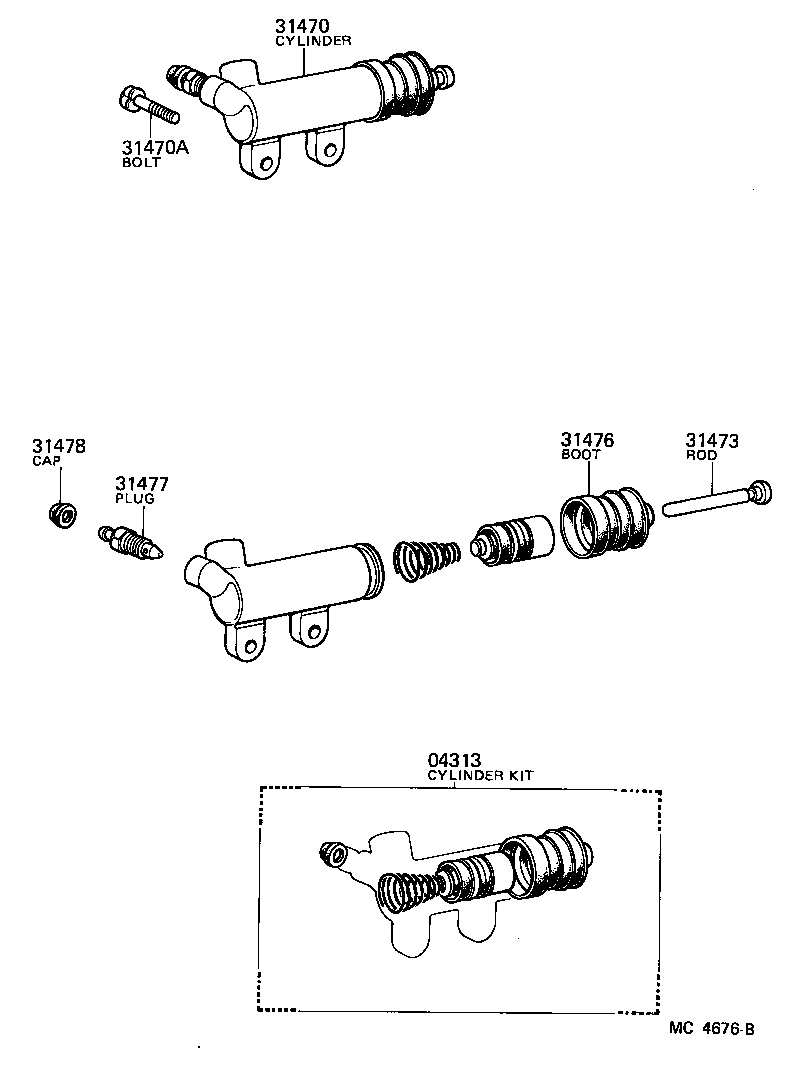  CARINA FR |  CLUTCH RELEASE CYLINDER
